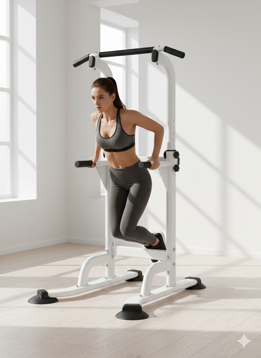 Multi-Function Power Tower for Pull-Ups and Dips