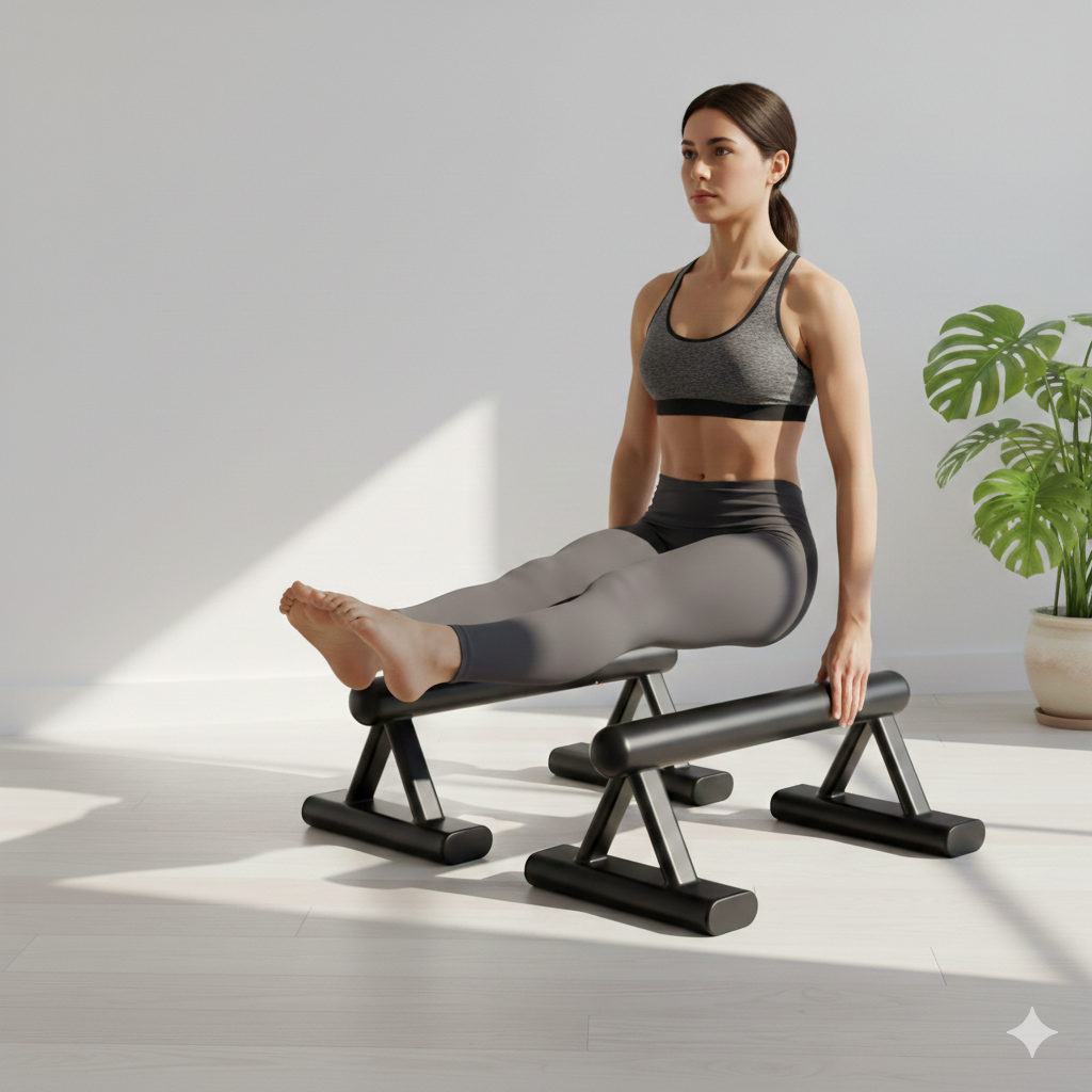 Low Parallettes With Metal Handles